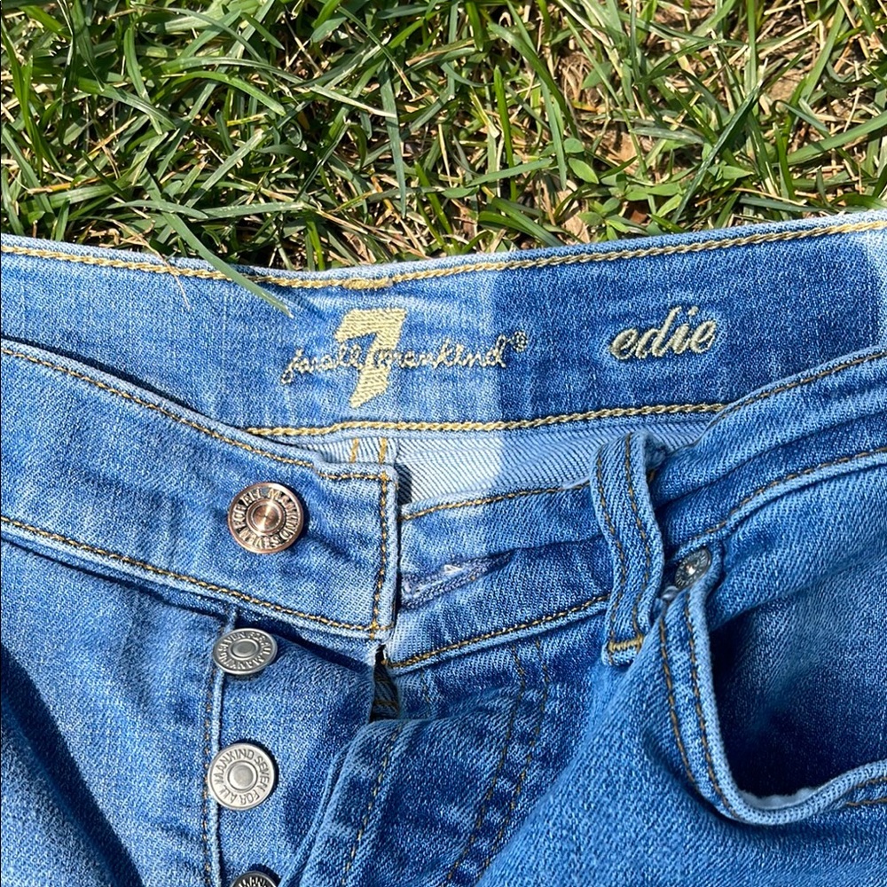 7 For All Mankind High Rise Blue Jeans